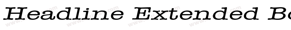 Headline Extended Bold字体转换